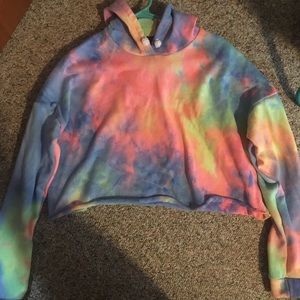 Tie Dye Cropped Hoodie
